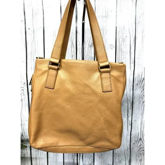 Fossil beige Leather Expandable Shoulder Bag - Picture 2 of 6